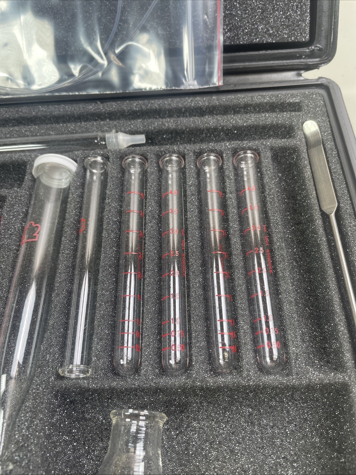 USED Kontes Microflex Williamson K-748000-0000 Chemistry Kit 16pcs Glass + More