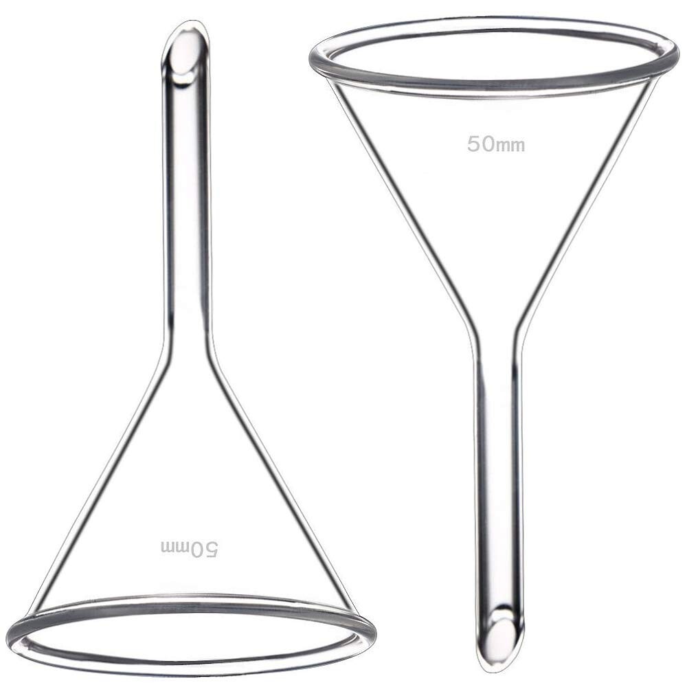 50mm, Glass Funnel, Short Stem, Karter Scientific 213V10 (Pack 2)