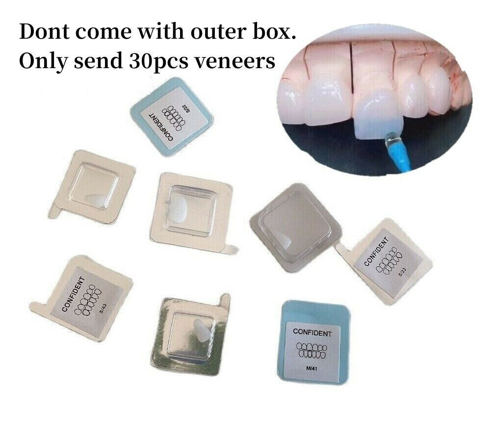 30Pcs Dental Composite Porcelain Veneers Resin Light Cure Anterior Teeth Veneer