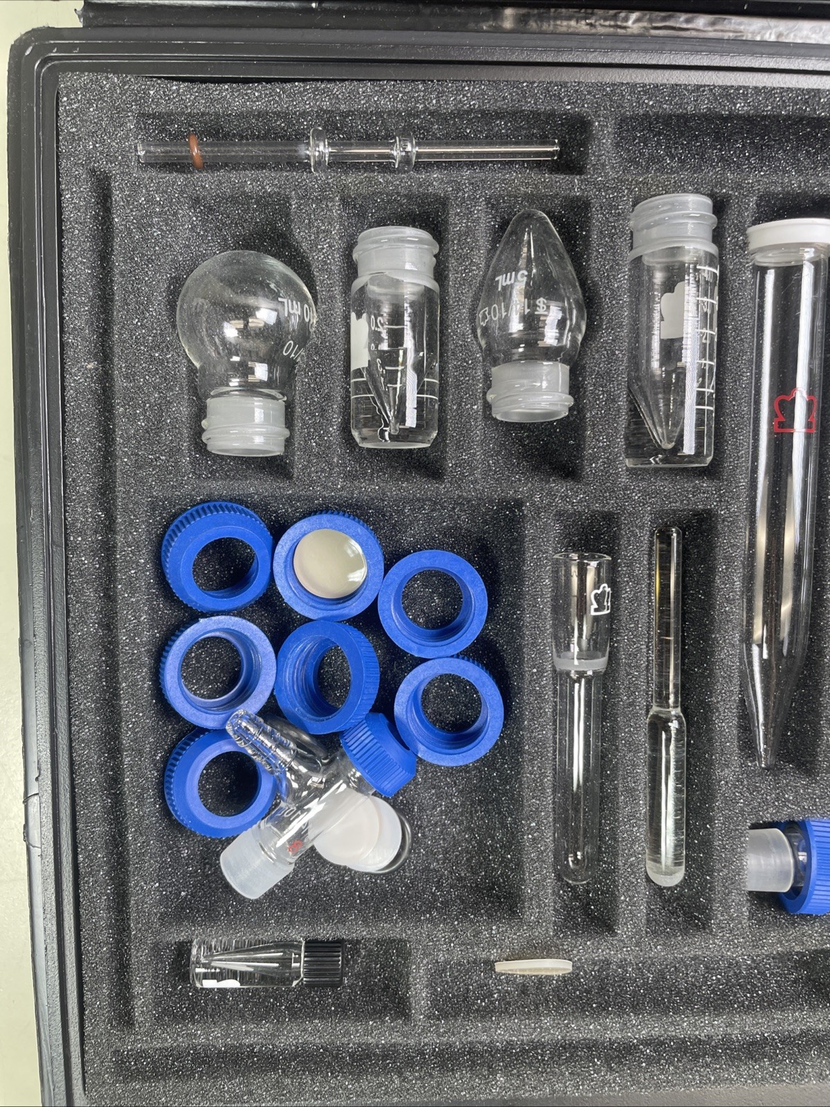 USED Kontes Microflex Williamson K-746000-0000 Chemistry Kit 17pc Glass + More 4