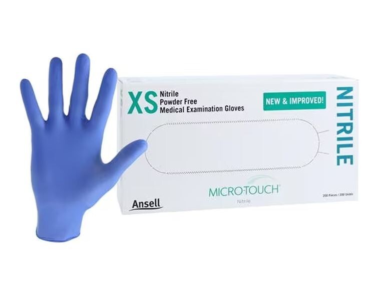*2,000-Gloves* Ansell Micro-Touch PF Nitrile Medical Examination X-Small 6034300