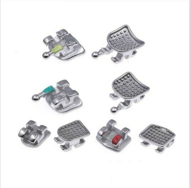 10 Sets Dental Brackets Mini Roth 022 345 Hooks MIM Monoblock Metal Ultrathin