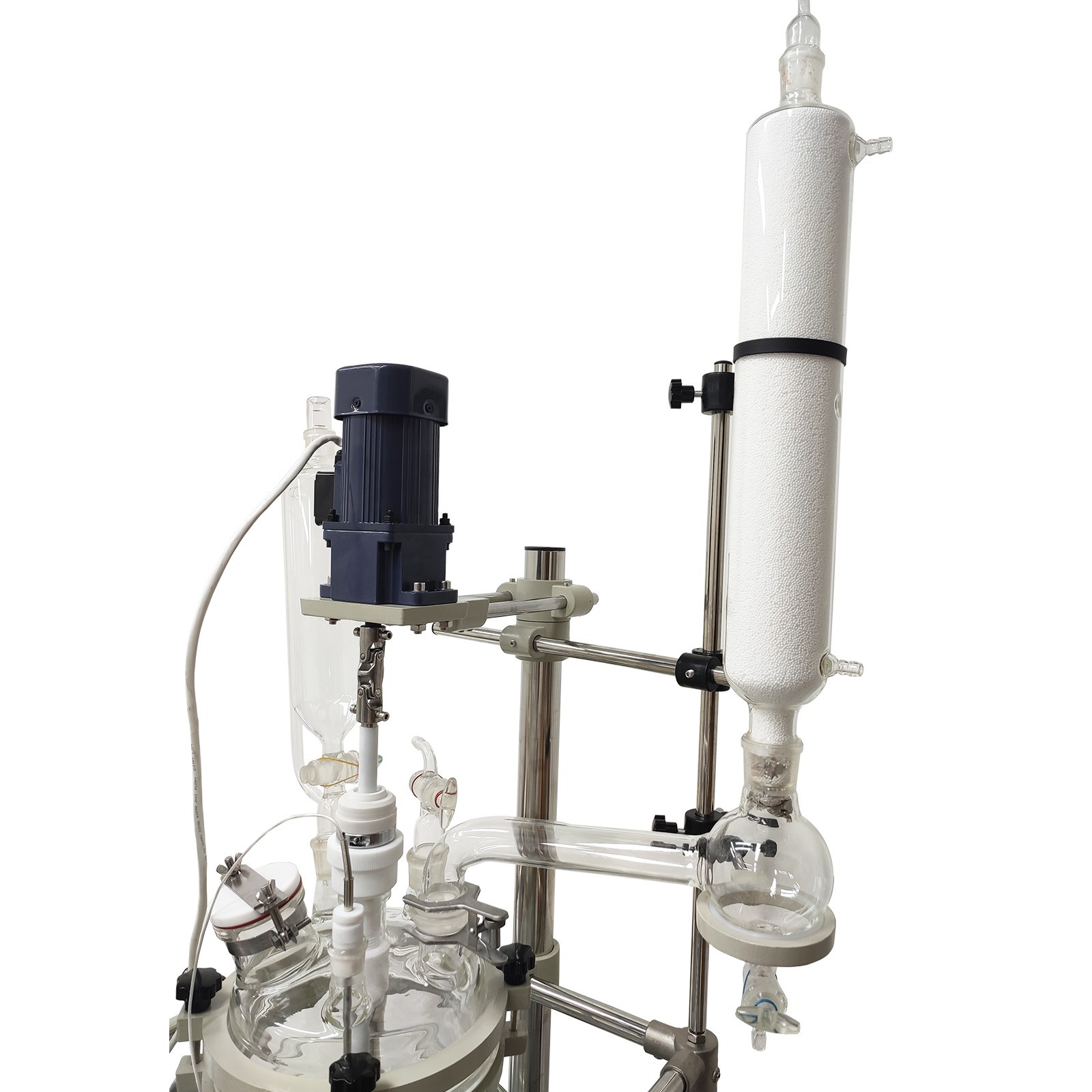 110V Jacketed Glass Reaction Vessel Professional Lab 20L Jacketed Glass Reactor