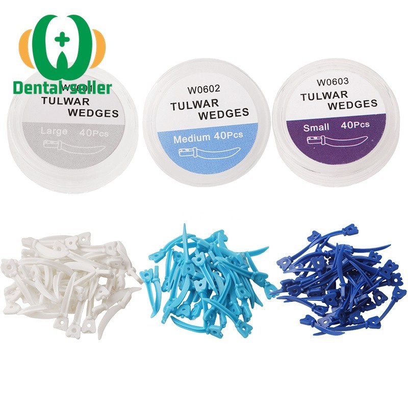 Dental Teflon Matrix Bands Sectional System Plastic Tulwar Wedges Refill L/M/S