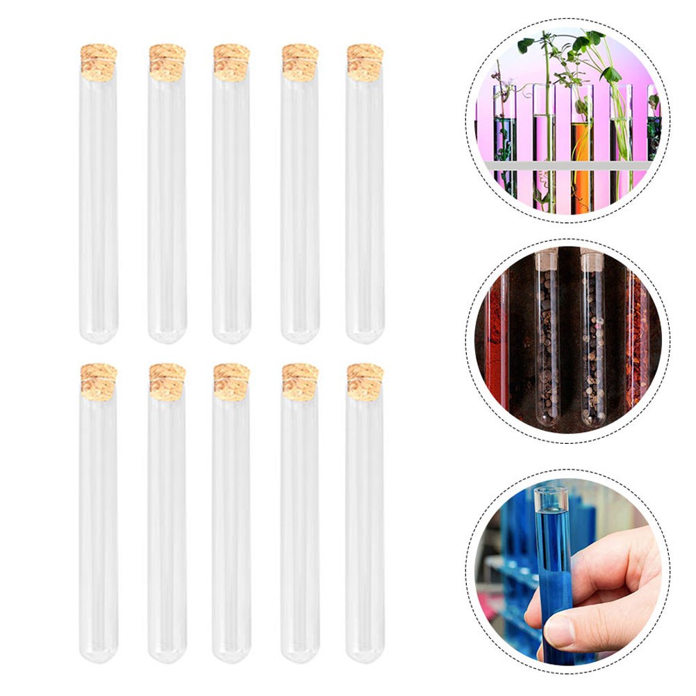 10-100x 20ml Glass Test Tubes With Cork Candy Party Wedding Reusable