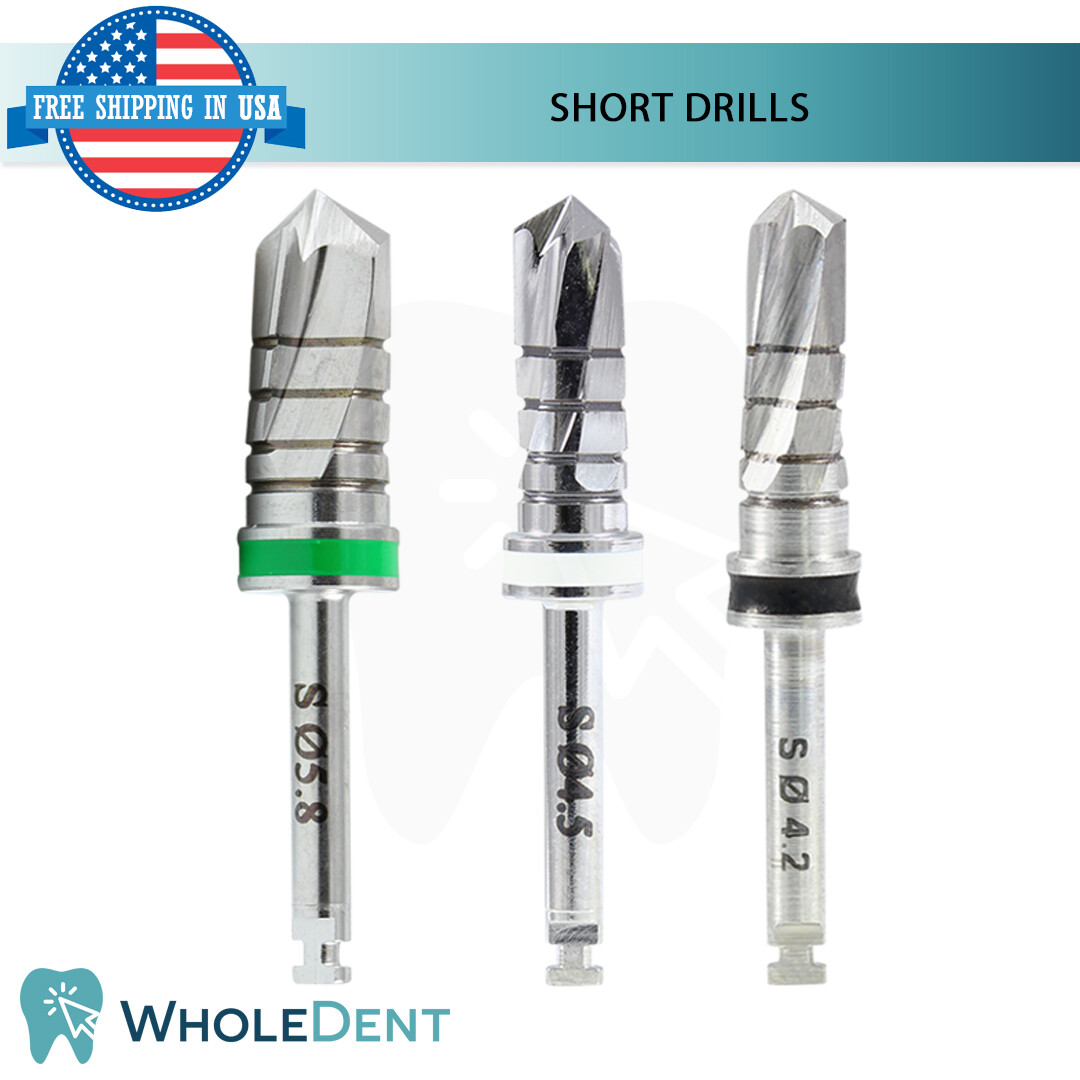 Guided Integral Stopper Drills Kit Dental Drill Hex Driver Tool Internal Hex