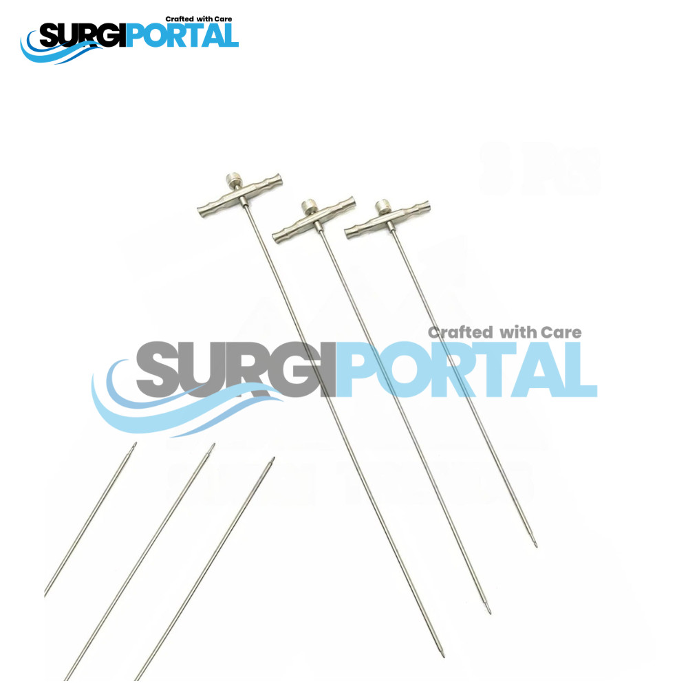 Brain Ventricle Peritoneum Shunt Introducer For Neurosurgery Instrument 3pcs set