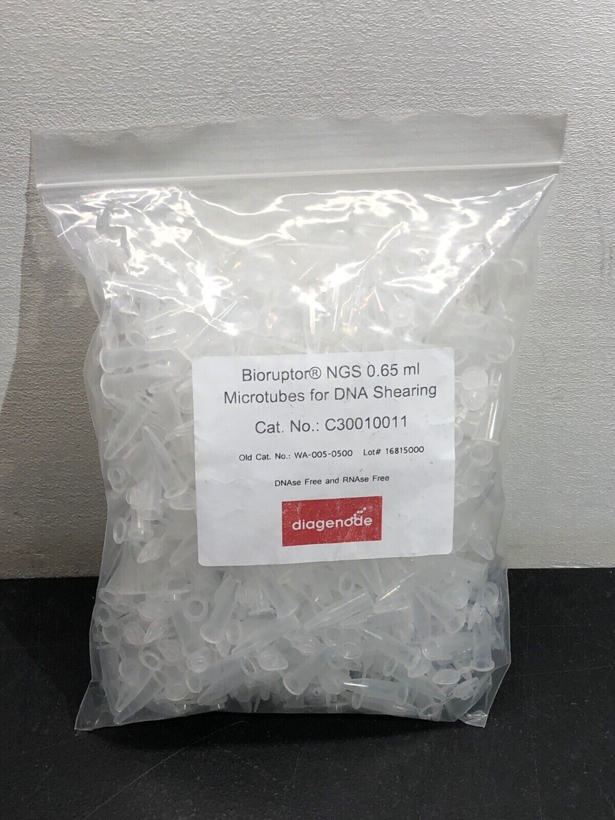 Diagenode Cat No C30010011 Bioruptor NGS 0.65mL Microtubes DNA Shearing Tubes