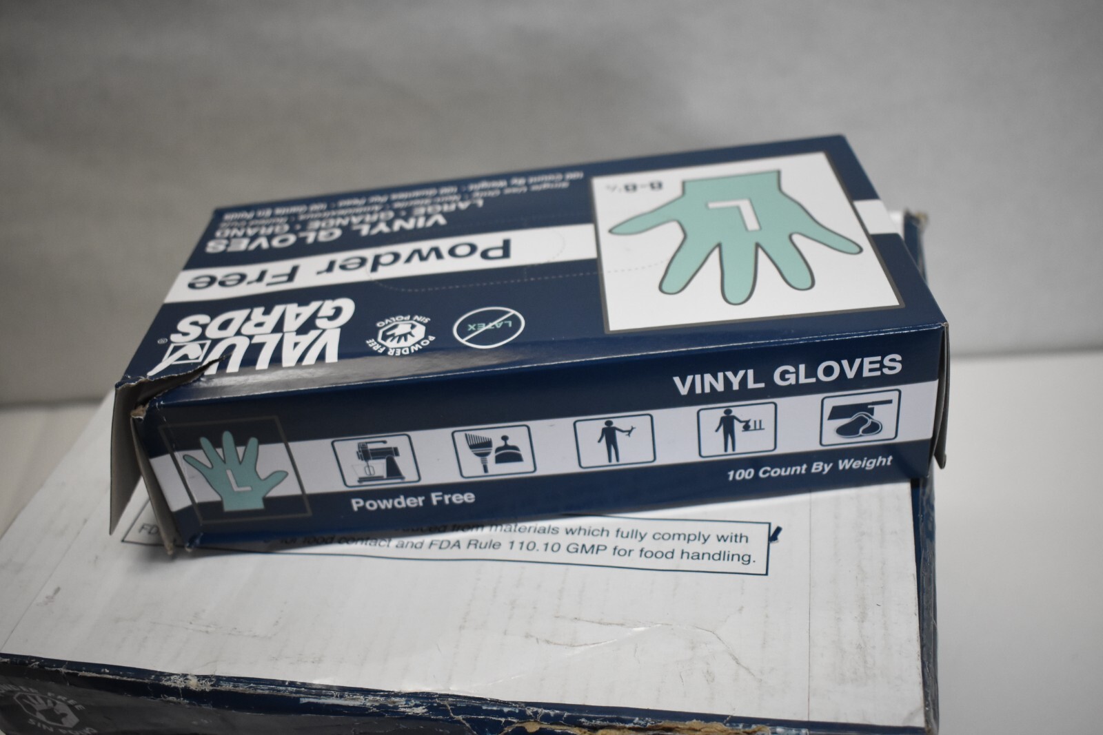 1000 Count Case Valu Gards Vinyl Gloves General Purpose Powder Free Gloves L