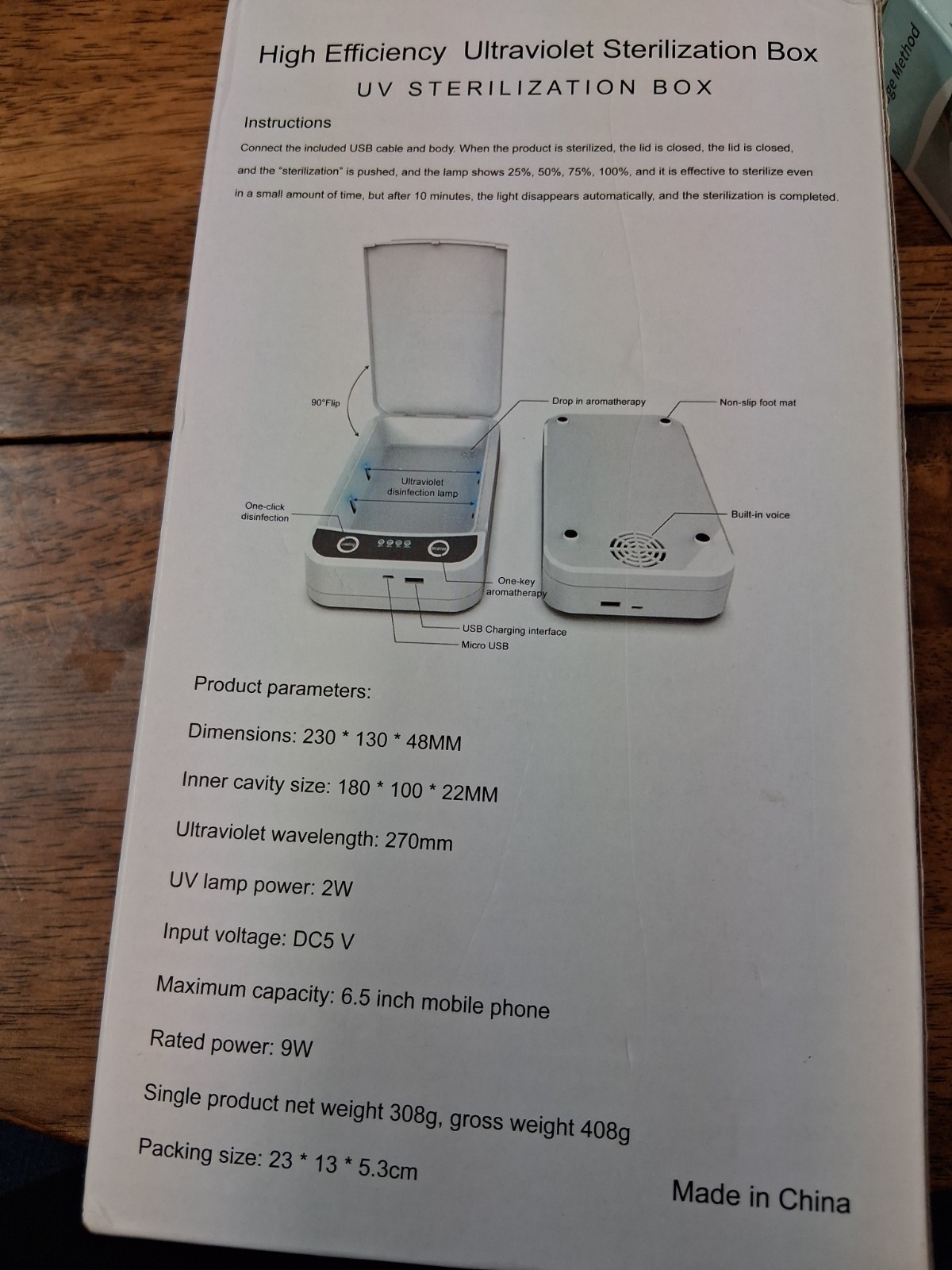 UV STERILIZATION BOX. 9th generation wireless charging blue light