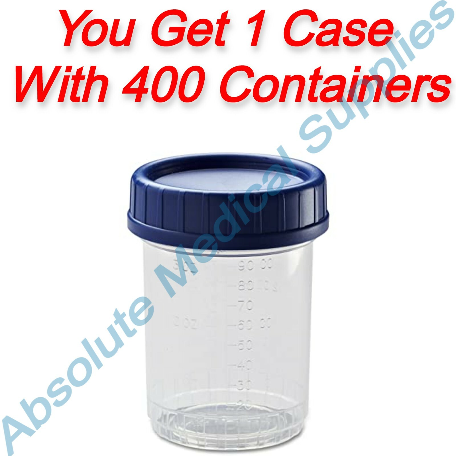 *400-Pack* Medline Click-n-Close Specimen Container With ID Label 3oz DYND30382