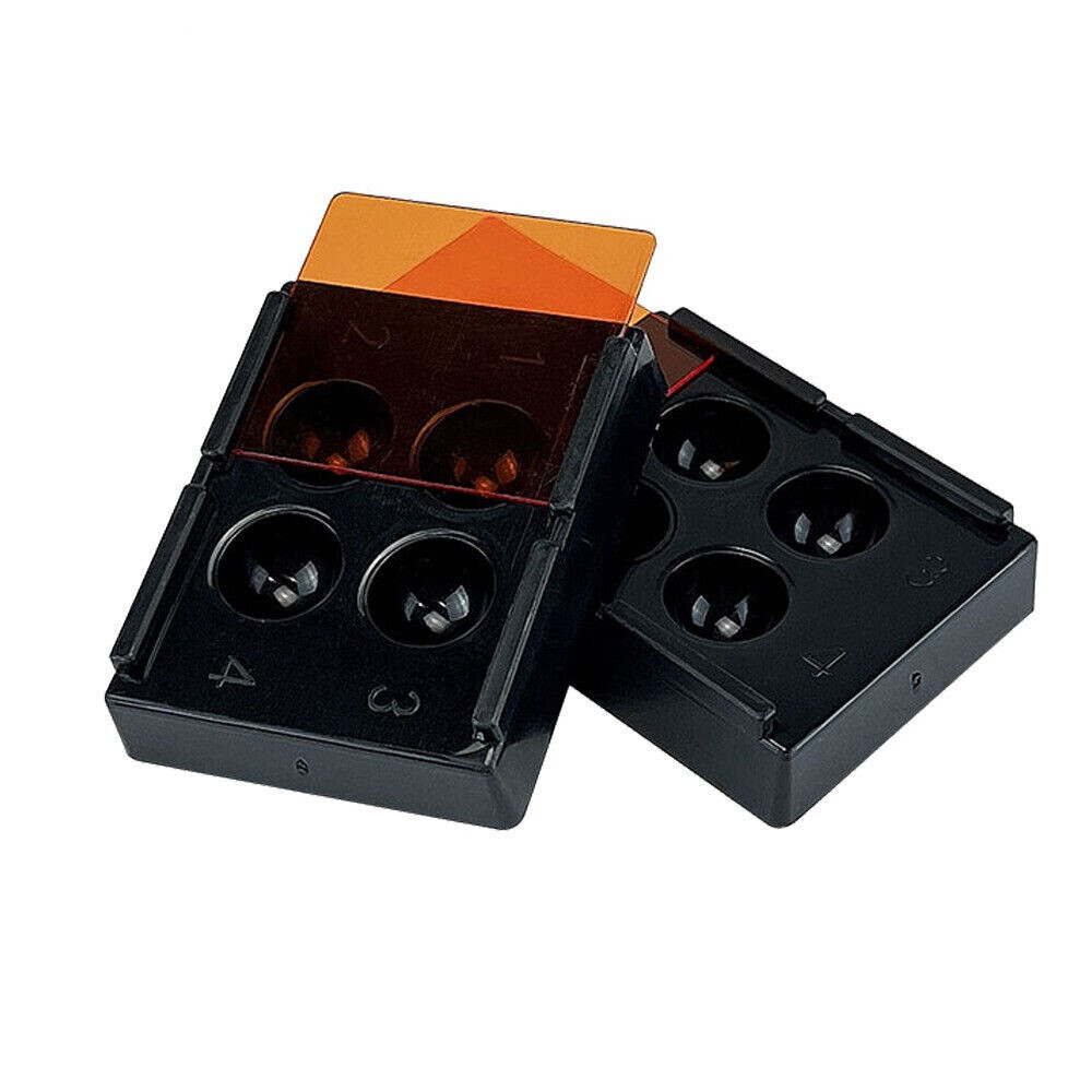 5 Pcs Dental Small Shading Light Storage Teeth Patch Veneer Retainer Box 4 Holes