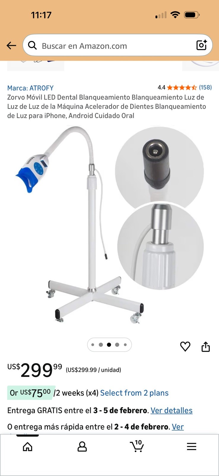 Mobile Professional Dental Teeth Whitening Lamp Machine for Dentist Spa Salon CE