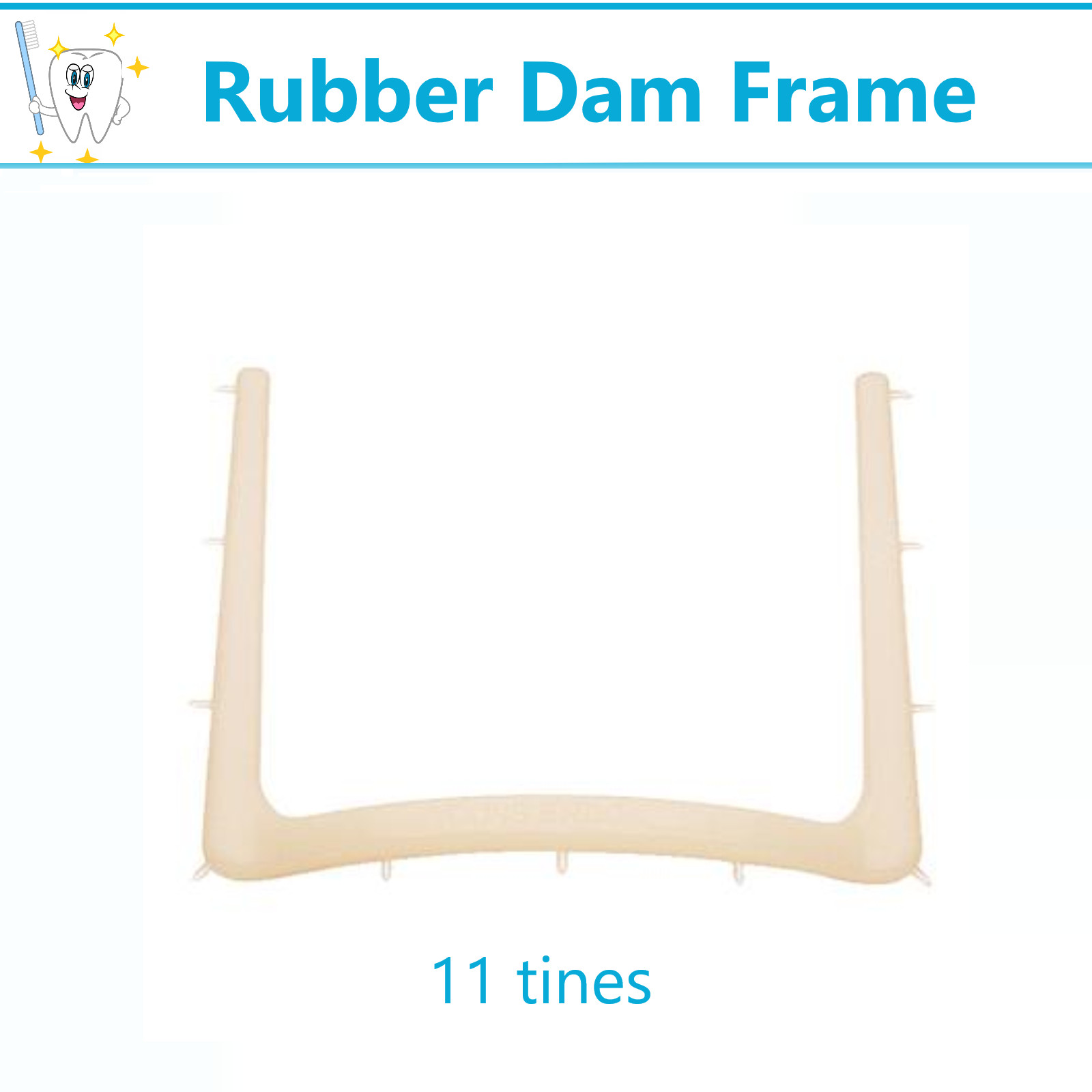 Dental Rubber Dam Frame – Nylon Frame Radiolucent, steam-autoclavable 11 Tines