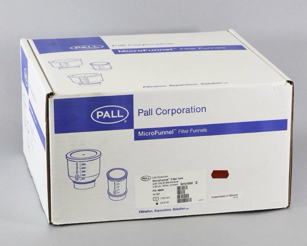 Pall MicroFunnel 100mL Filter Funnel 0.45um GN-6 Membrane #4800