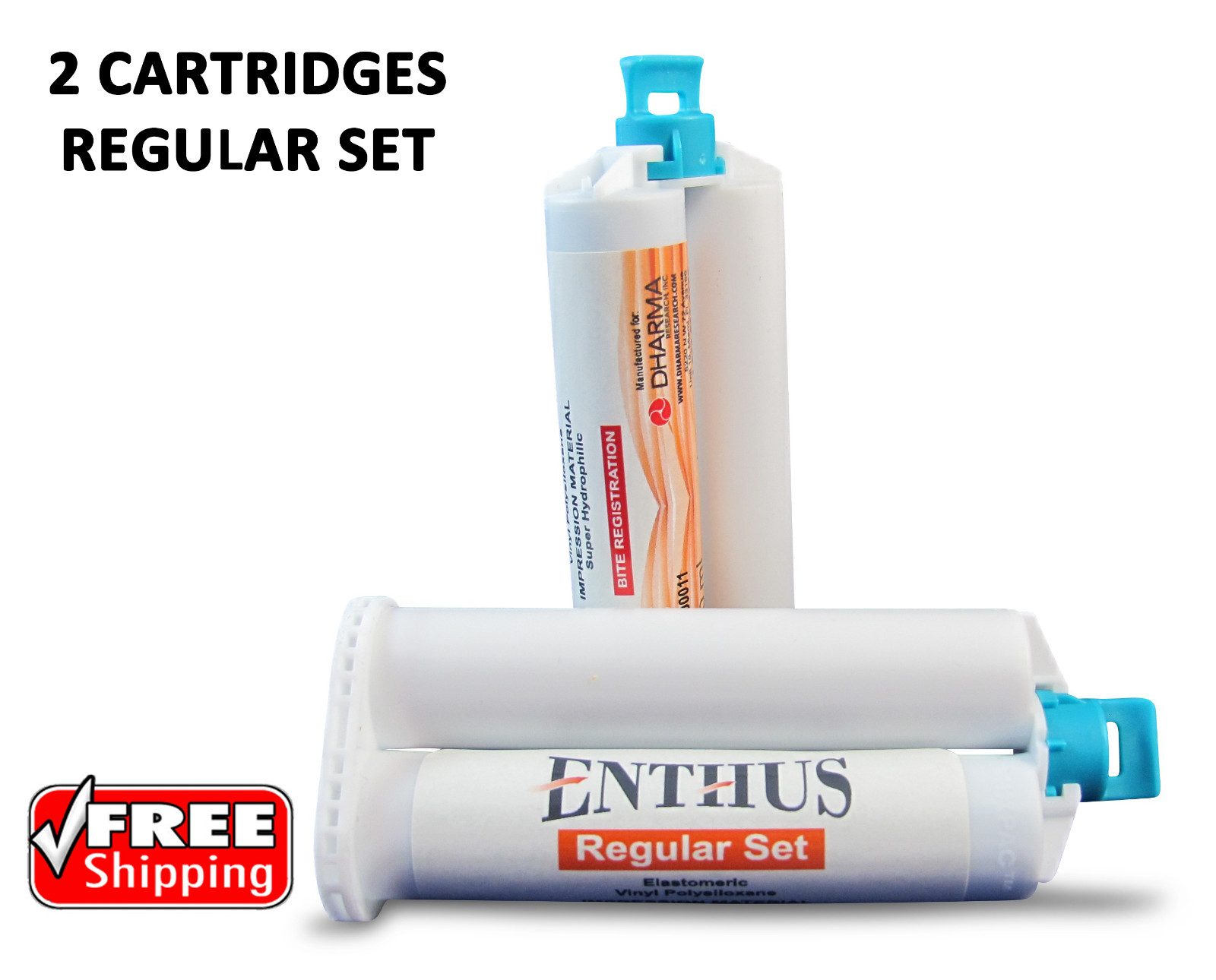 Enthus VPS PVS BITE REGISTRATION Material REGULAR Set 2 X 50ml Cartridges
