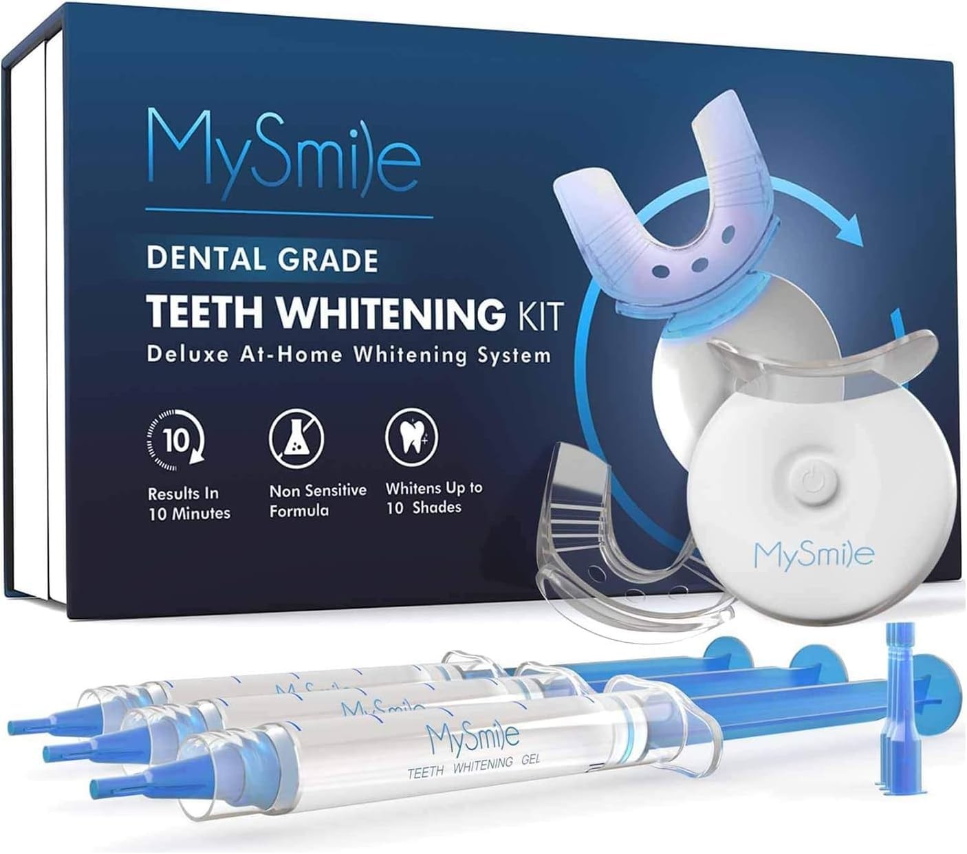 MySmile Teeth Whitening Kit with LED Light, 10 Min 3 Fl Oz (Pack of 3)