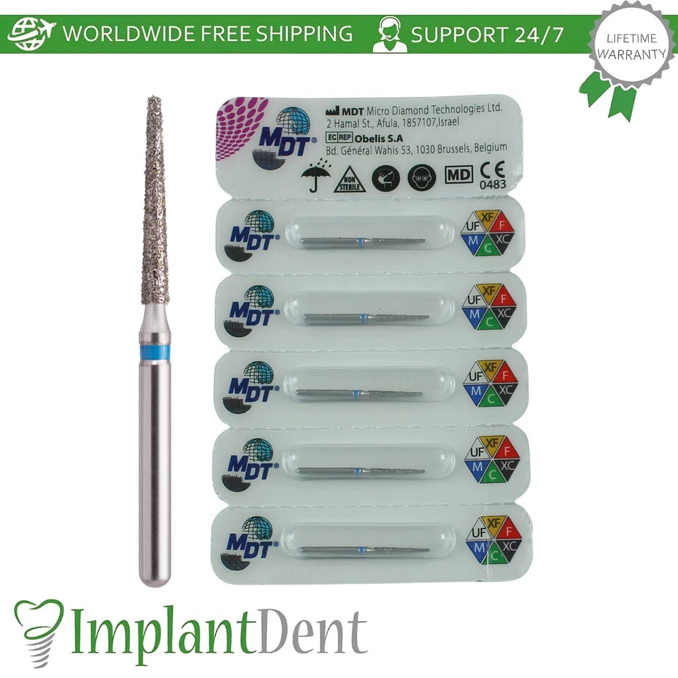 Dental MDT Flat End Taper 173 FG Diamond Burs Surface Shaping Restorative