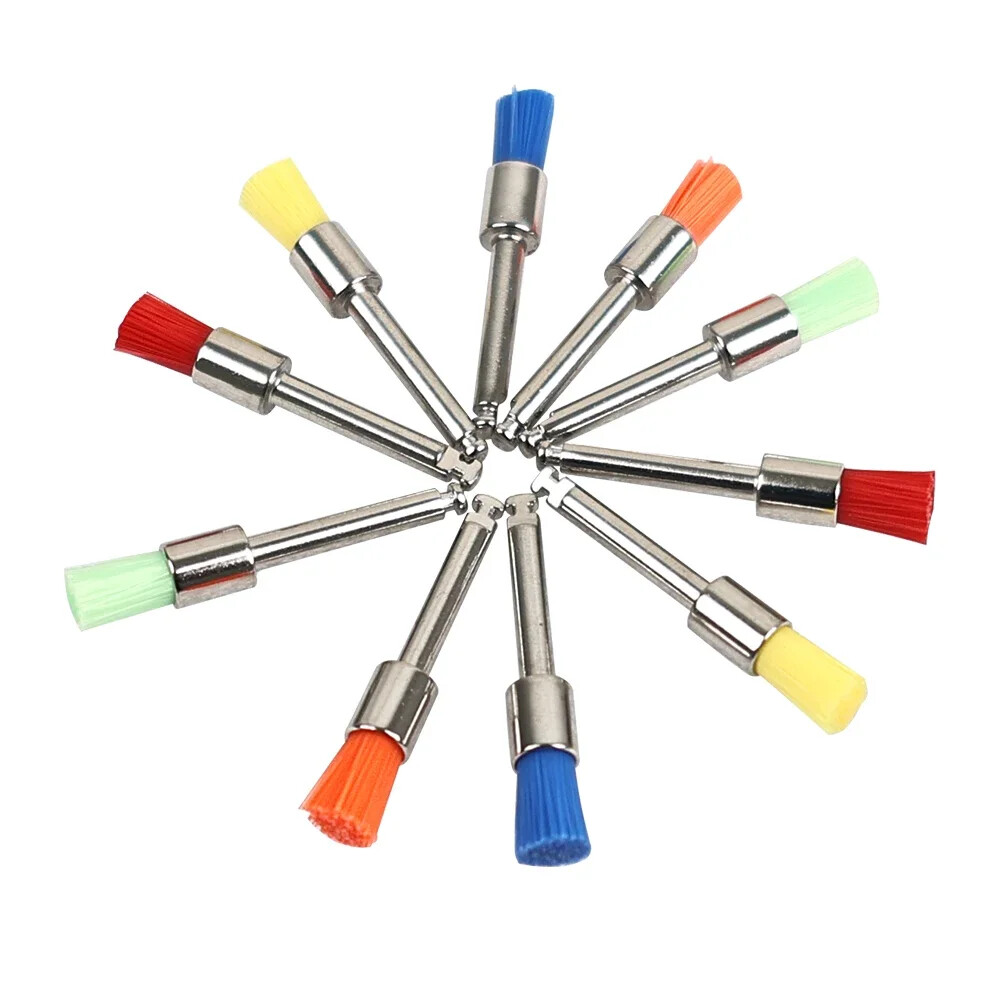 Dental Nylon Material Closure Flat Polishing Prophylaxis Brushes Latch RA-100PCS