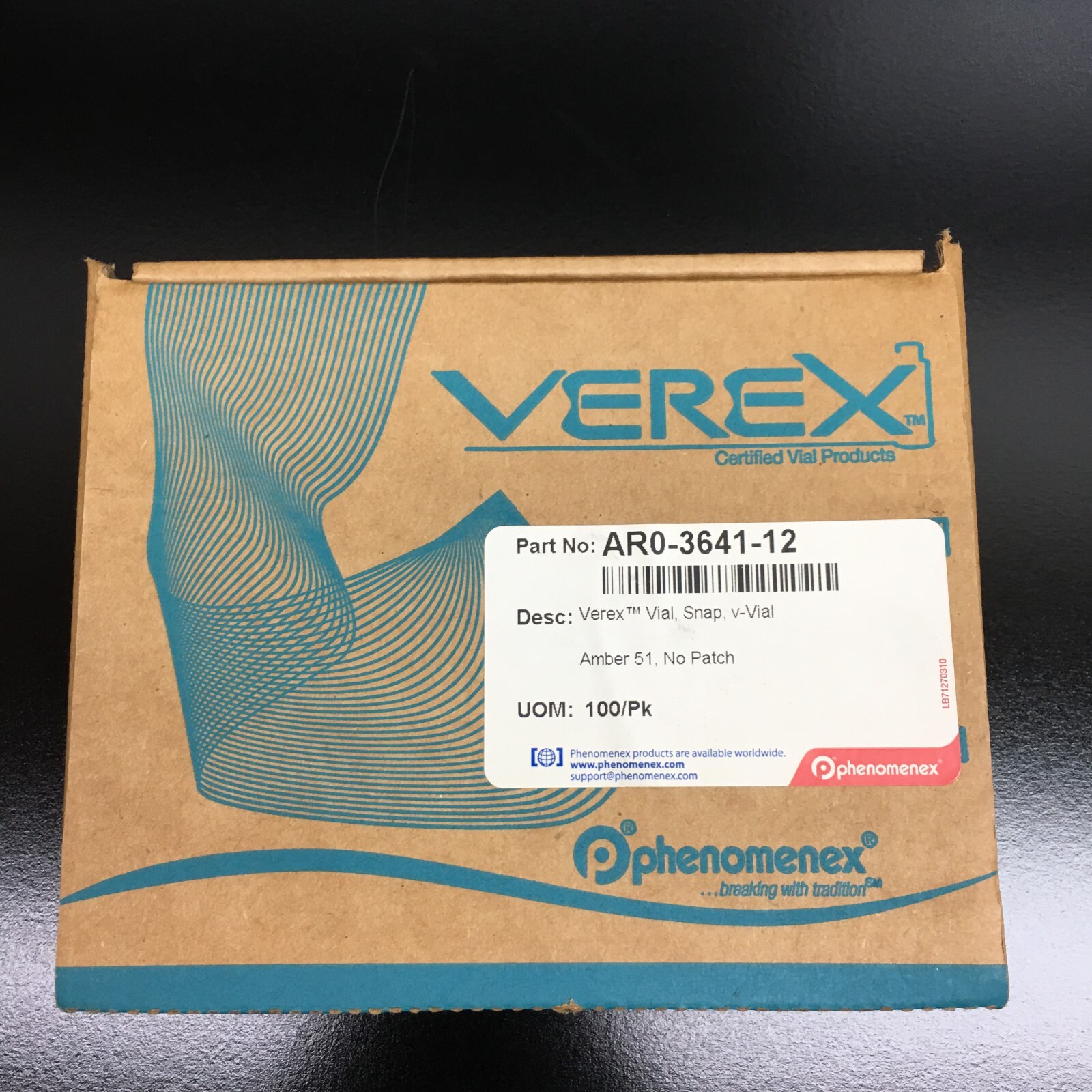 Phenomenex PN AR0-3641-12 V-Vial amber 11mm Snap Top 12×32 | 1.5mL – 15uL