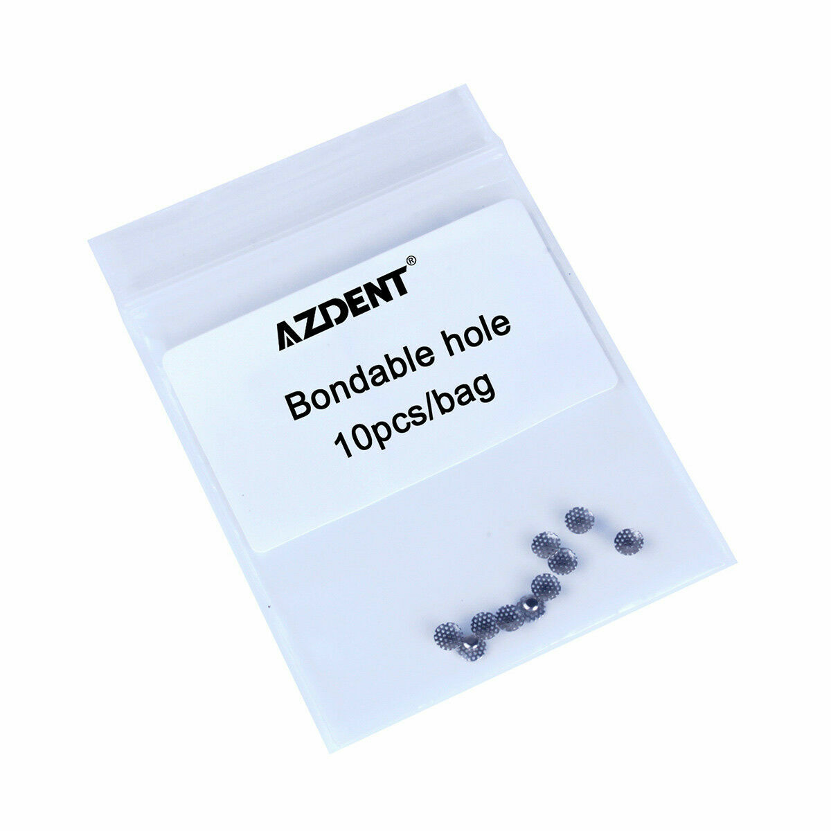 Bondable Dental Orthodontic Lingual Button Mesh Hole Base TOMY Type AZDENT