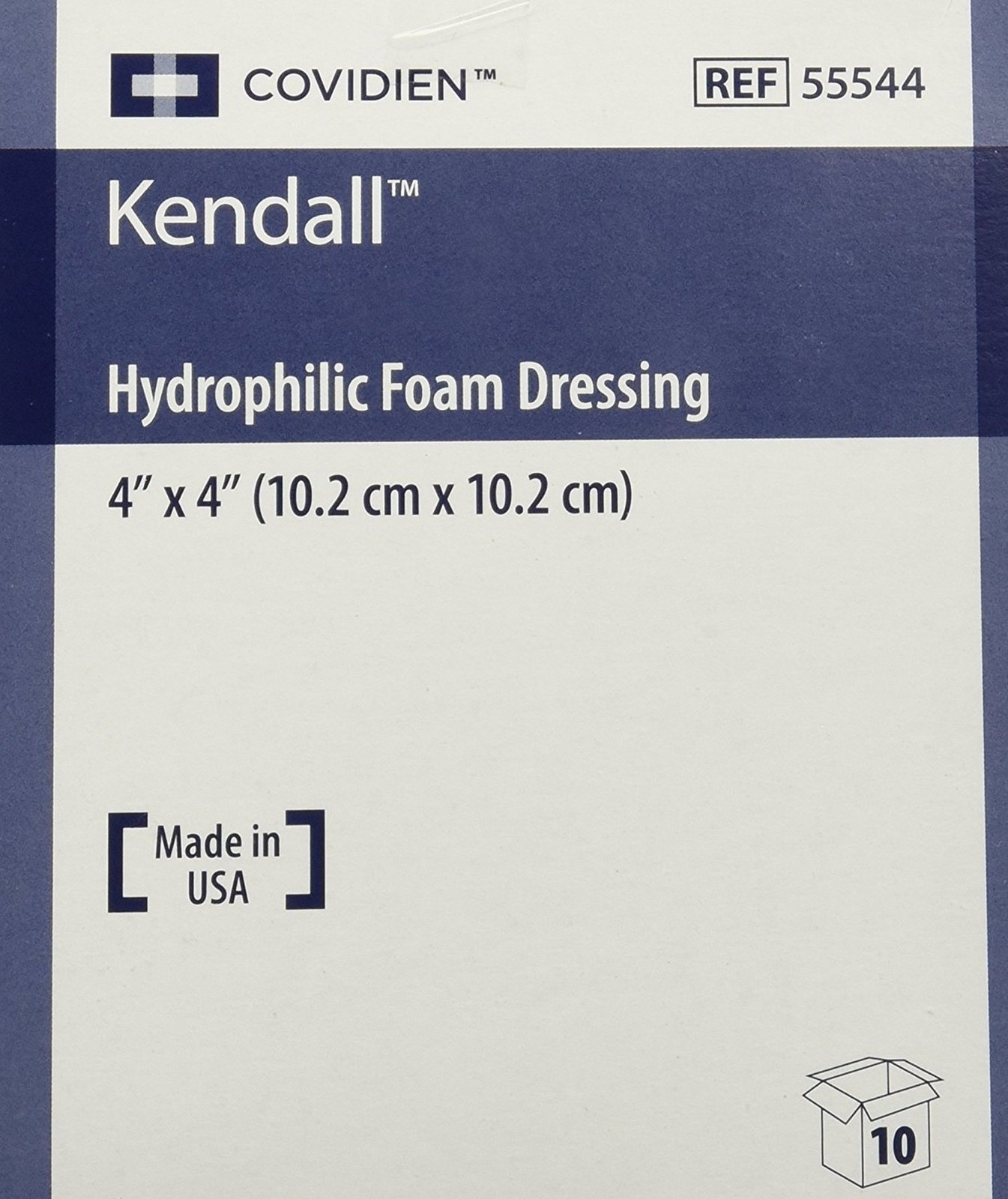 Kendall Copa Hydrophilic Foam Dressing – 4×4 Box of 10 – KND55544 BX