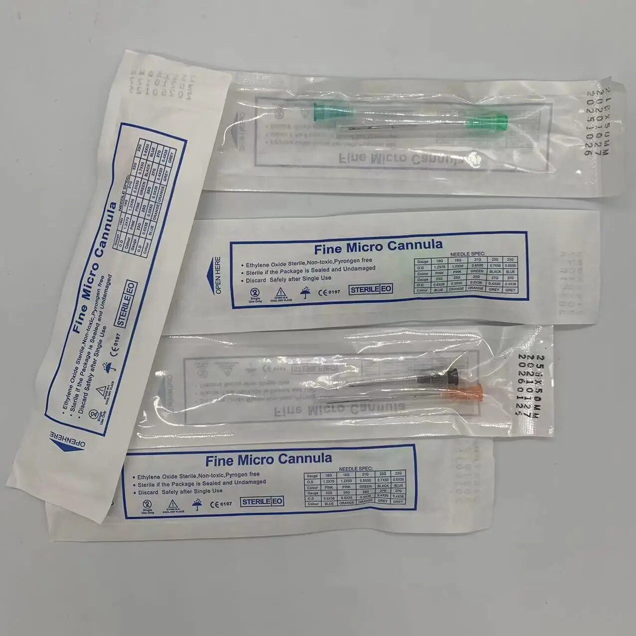50pcs/Box Blunt-tip Cannula for filler injection acid facial slight blunt needle