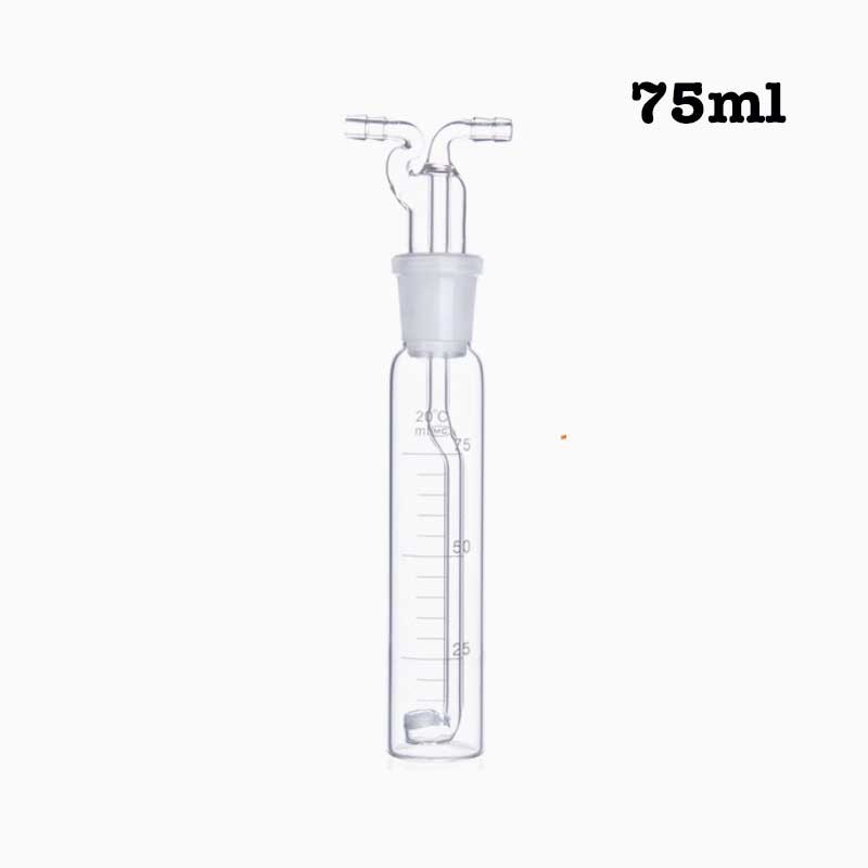 75ml Transparent Glass Smoke Gas Sampling Tube Smoke Absorption Tube Collection