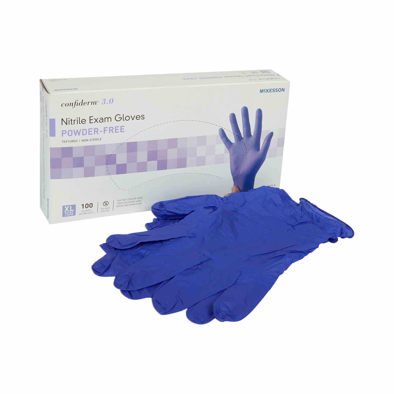 McKesson Confiderm Nitrile Exam Glove – 100 per Box