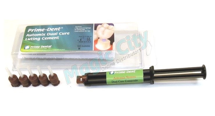 Adhesive Dual Cure Permanent Luting Cement Lonomer Crown Bridge White Opaque