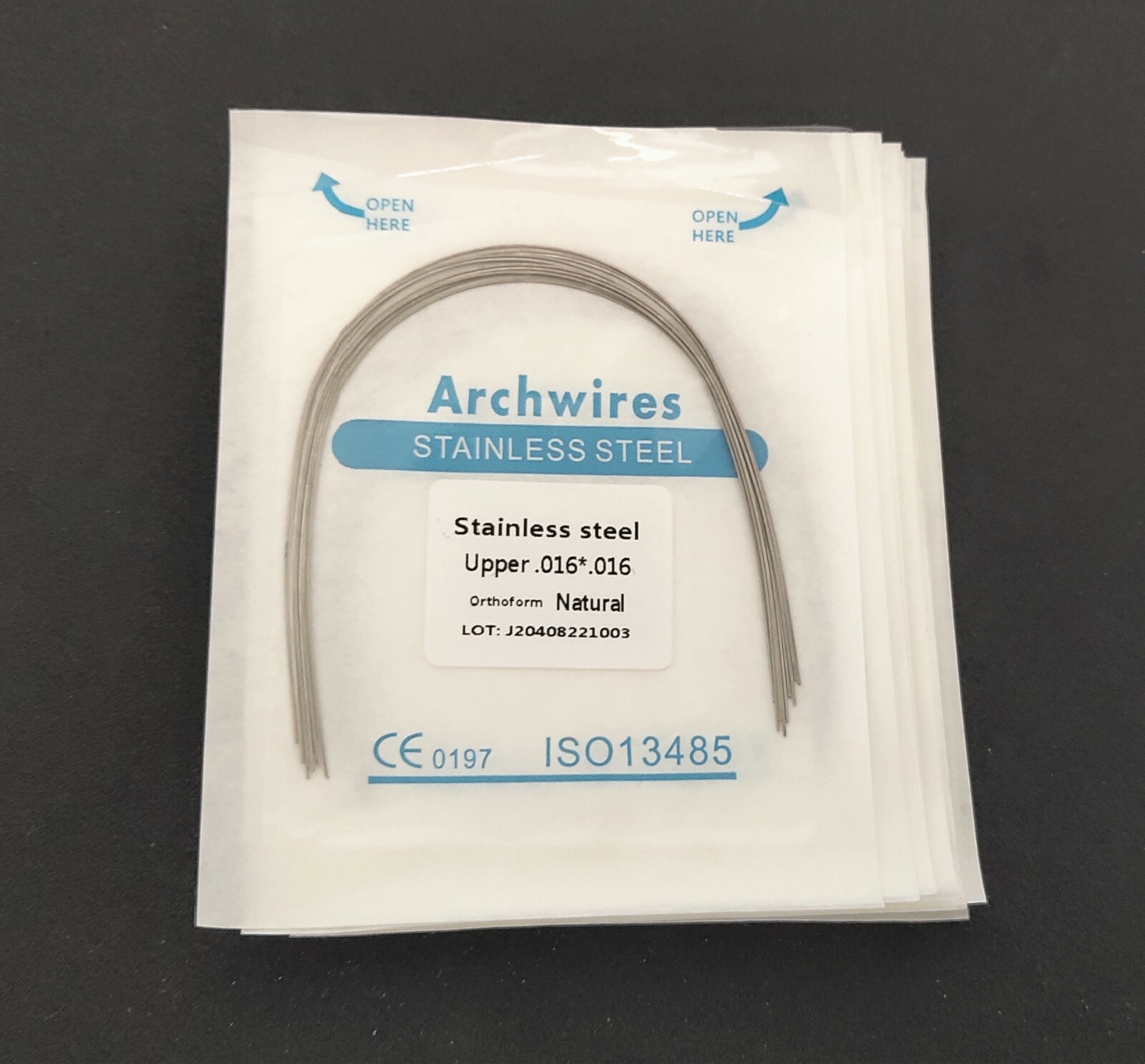 Dental Orthodontic Wire Rectangular Stainless Steel Arch Wire Bows Ovoid Form