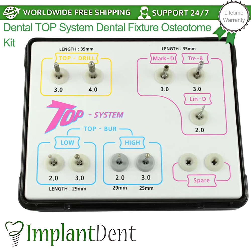 Dental TOP System Osteotome Kit Plastic Stainless Steel Dentistry Tool
