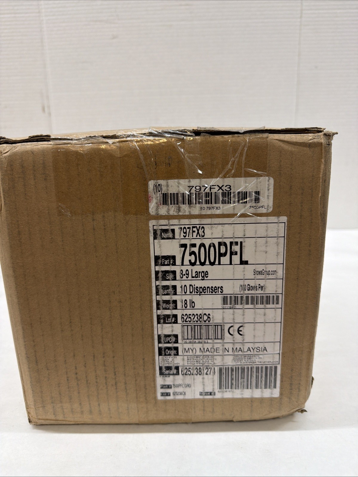 SHOWA 7500PFL.GR Disposable Glove Nitrile Blue 797FX3 1000 Pack
