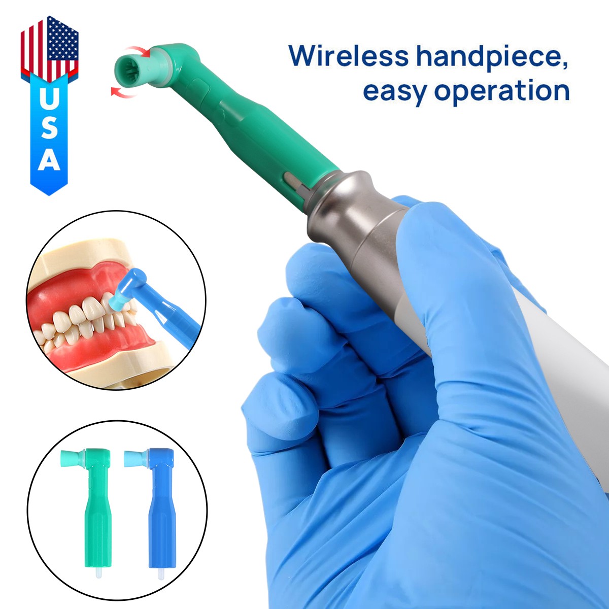 Dental Wireless Hygiene Prophy Handpiece /4:1 Polishing Motor Handpiece ns