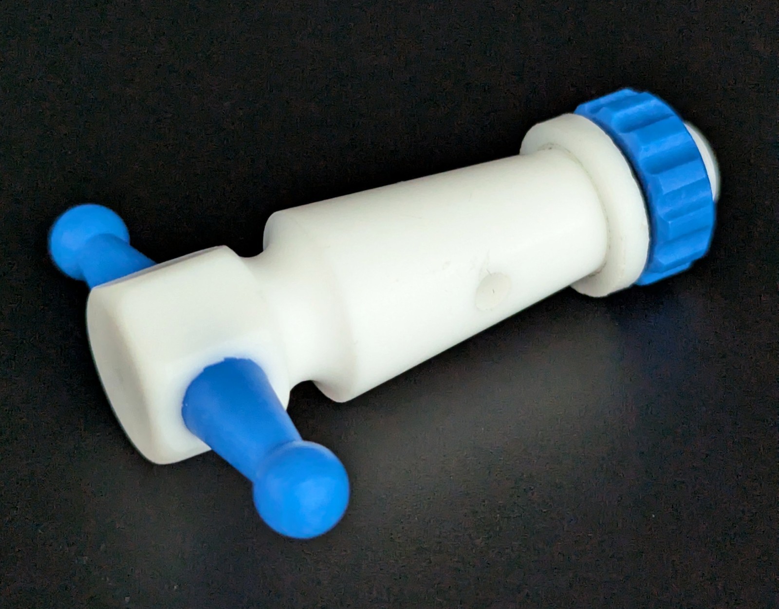 PTFE Straight Bore Stopcock Plug Assembly, 3 mm Plug Bore, Size 12/28, O-Ring