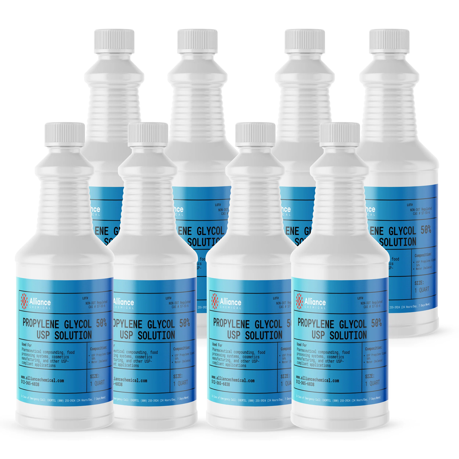 Propylene Glycol 50% – USP Grade (C3H8O2) – 8 Quarts