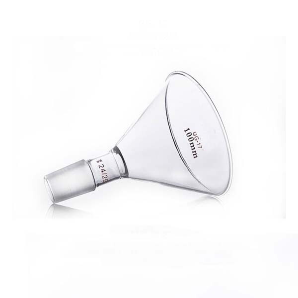 50mm – 150mm Clear Glass Funnel with Standard Joint to Chemistry Vacuum Flask CA