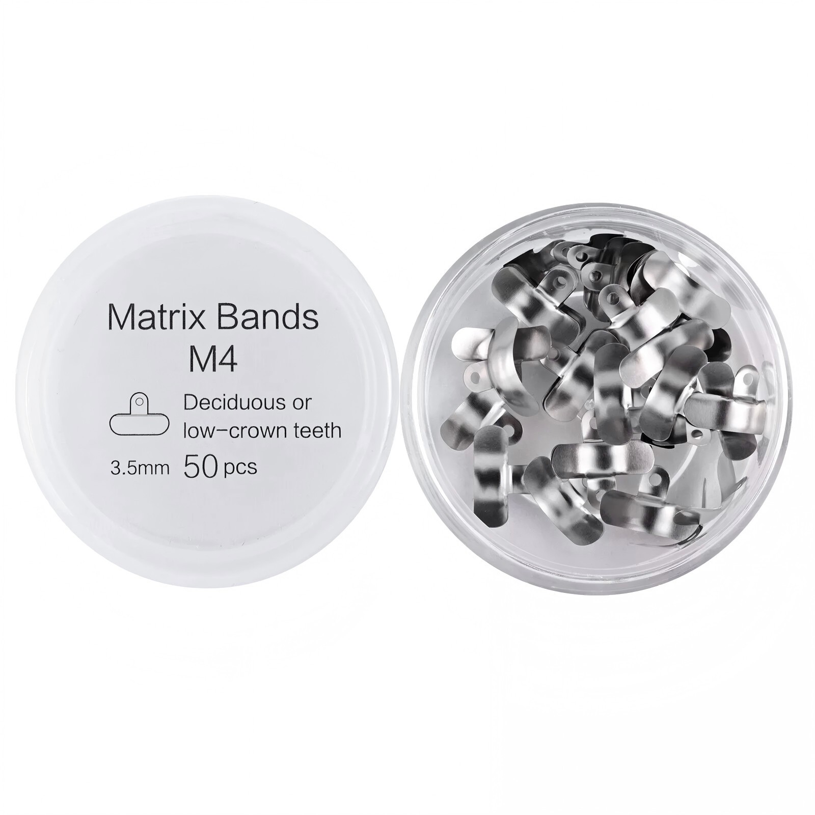 250pcs Dental Sectional Matrix Bands M4 1.0 3.5mm Deciduous Teeth Care Dentistry