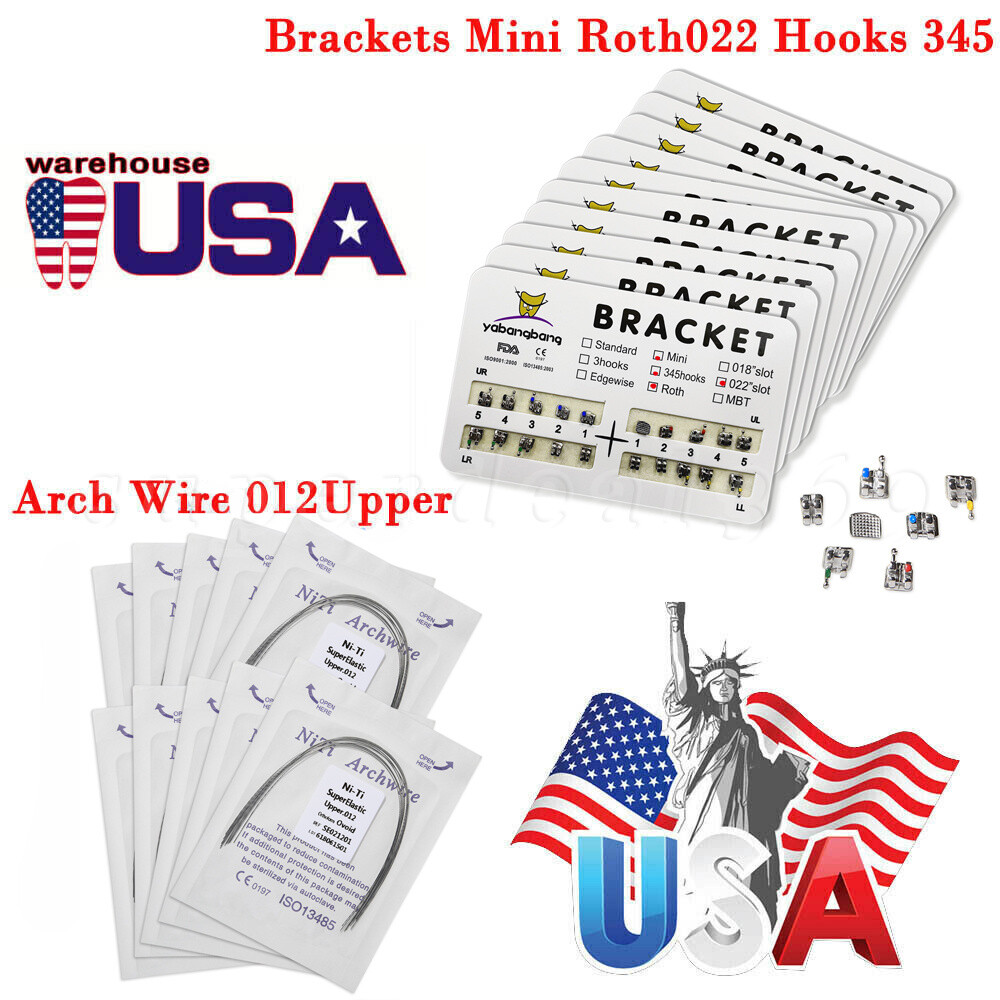 USA Dental Orthodontics Brackets Braces /Supper Elastic Niti Round Arch Wires MX