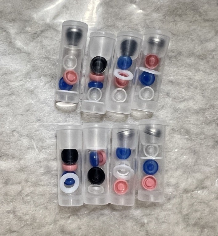 LOCATOR (8Pack) Mixed Retention Inserts + Denture Cap Assembly | Processing Pack