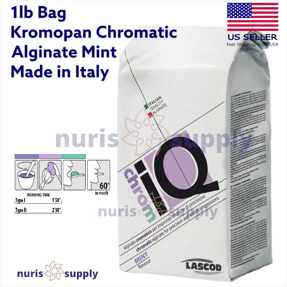 Dental Impression Material Color Change Alginate Mint Kromopan 1lb