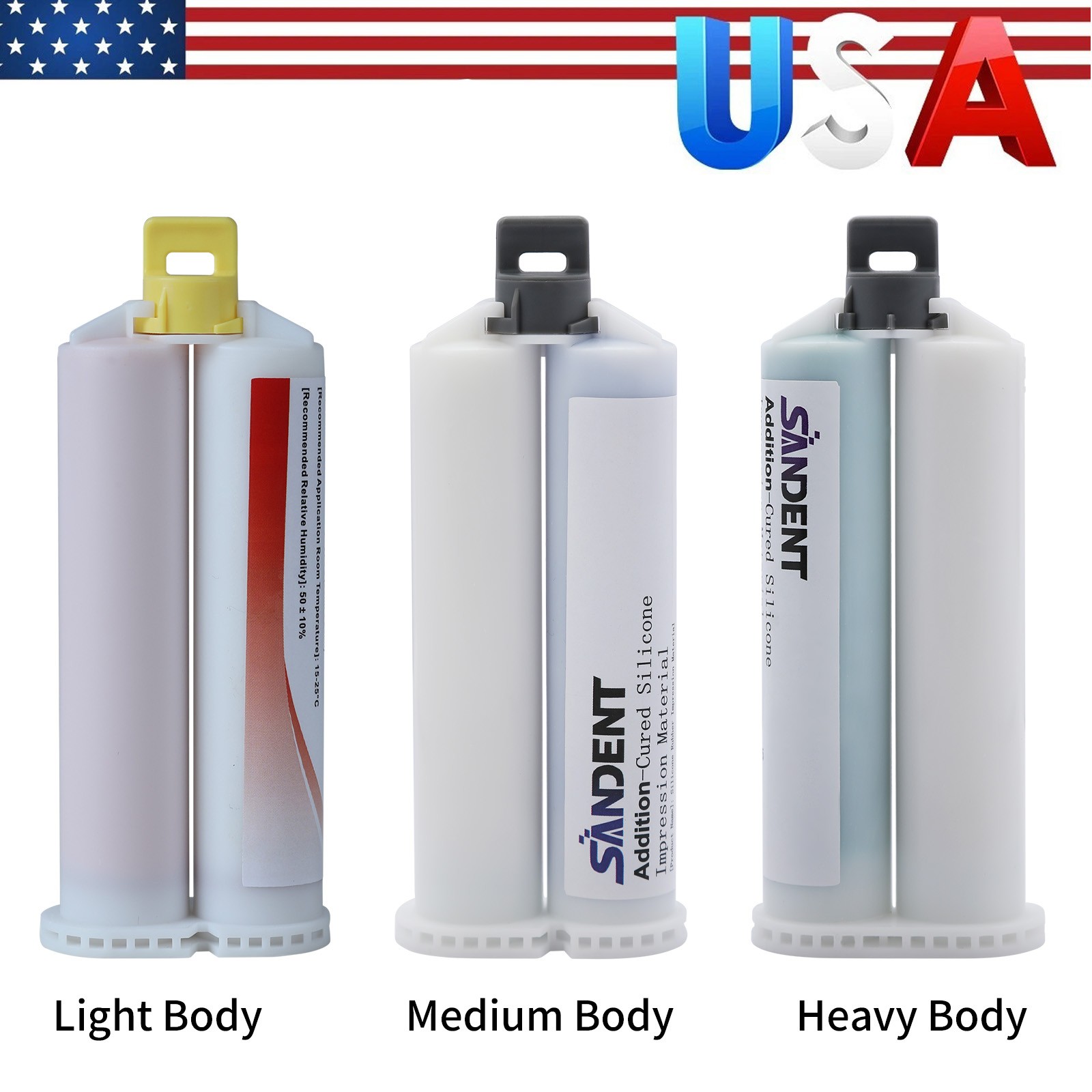 Dental HEAVY BODY REGULAR Set VPS PVS VPS Impression Material 50ML Cartridges