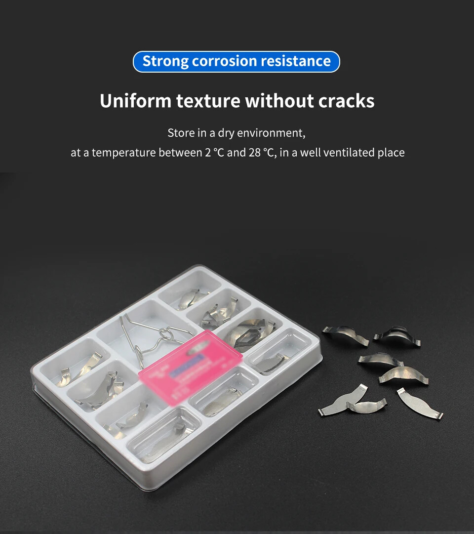 100pcs TOR VM Dental Matrix Bands Sectional Contoured Matrices Wedges No1.398 US