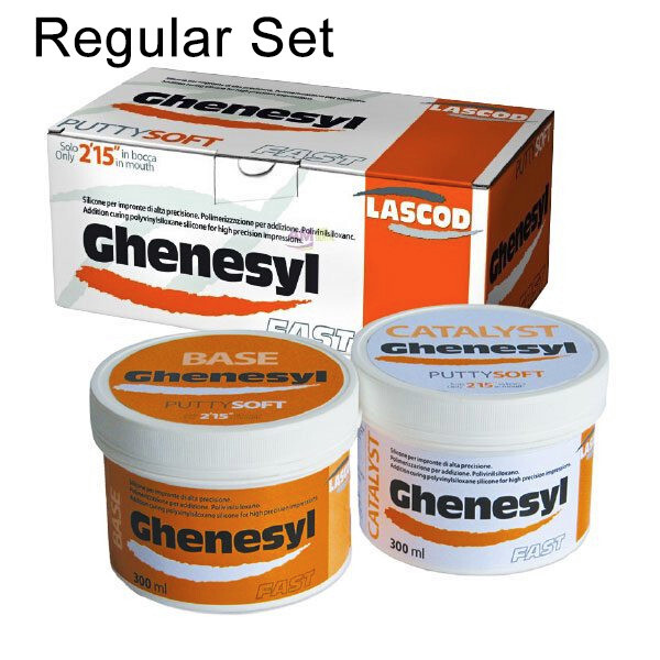Ghenesyl Dental Putty PVS VPS Impression Material Regular Set 2×300 ml GNS010