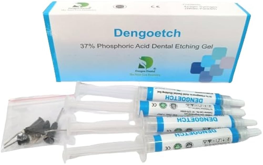 4 x DENGOETCH 37% Dental Etching Gel 3gm Syr Pack