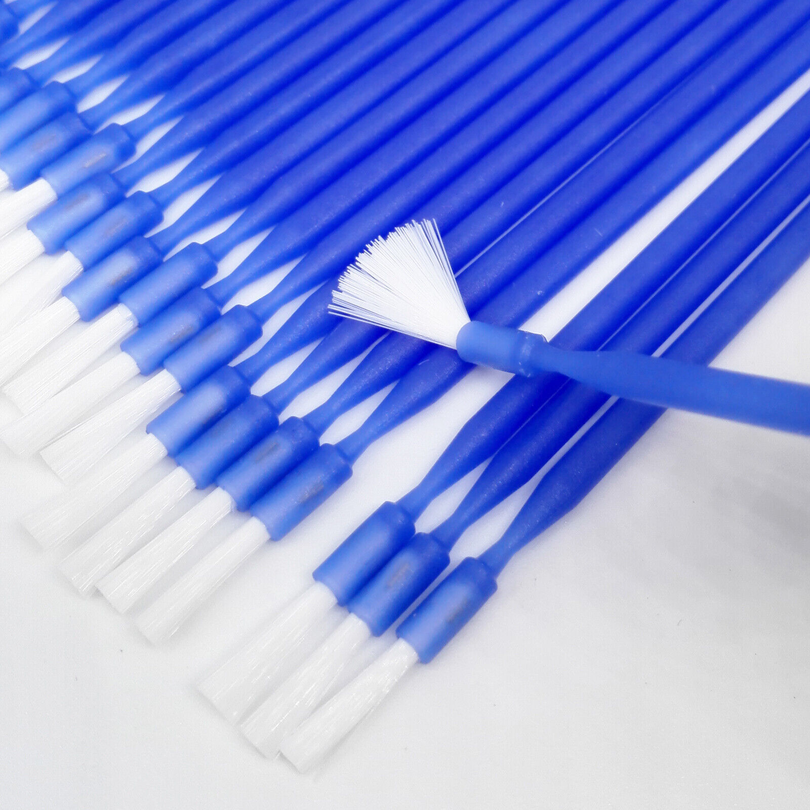 100Pcs/Bag Dental Micro Applicator Brush Bendable Long Shank Tips Pink/Blue
