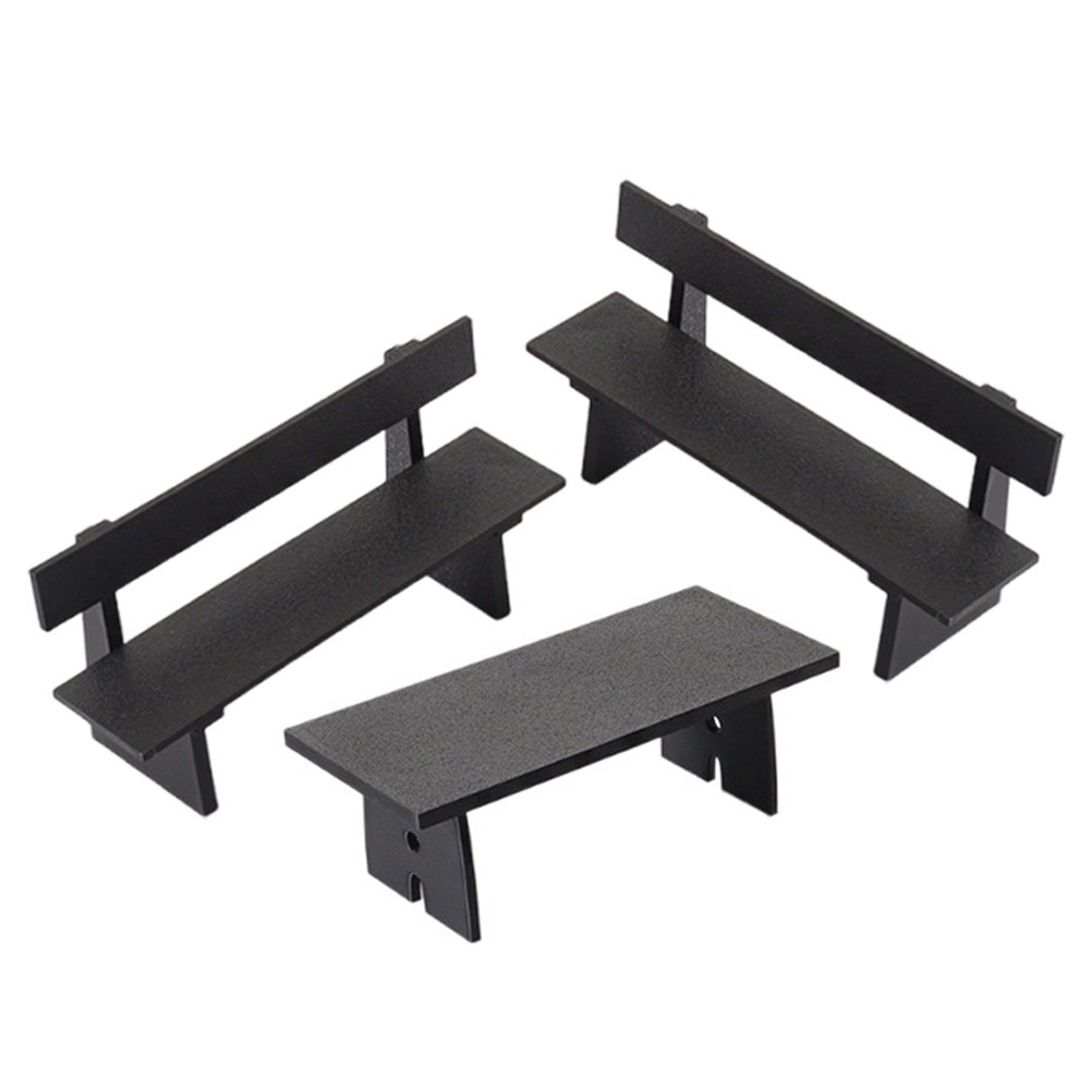 3 Pcs Garden Furniture Ornaments Miniature Park Bench Landscape Chair