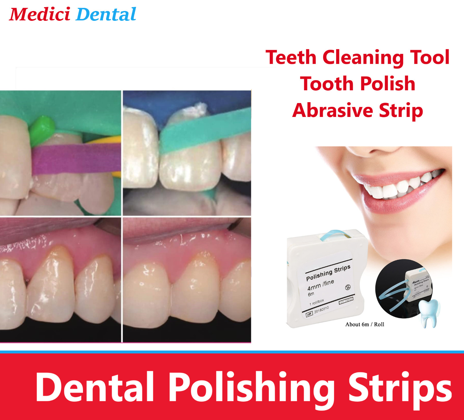 Dental Polishing Strips – Tooth Polisher Teeth Cleaning Abrasive Strip Oral Care