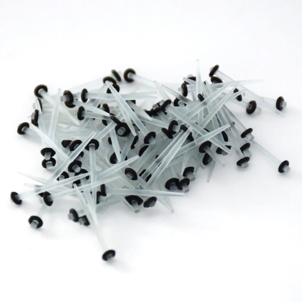 100 Pcs Dental Endo Quartz Fiber Post 1.0-1.8mm Root Canal Pins Straight/Screw