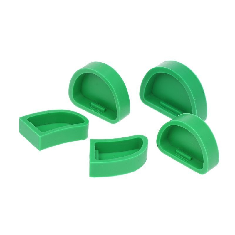 5 Set Dental Silicone Plaster Model Former Base S/M/L/Left/Right Grinding Tool